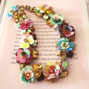 Blooming Sequin Paillete Brulee Necklace, (#2)